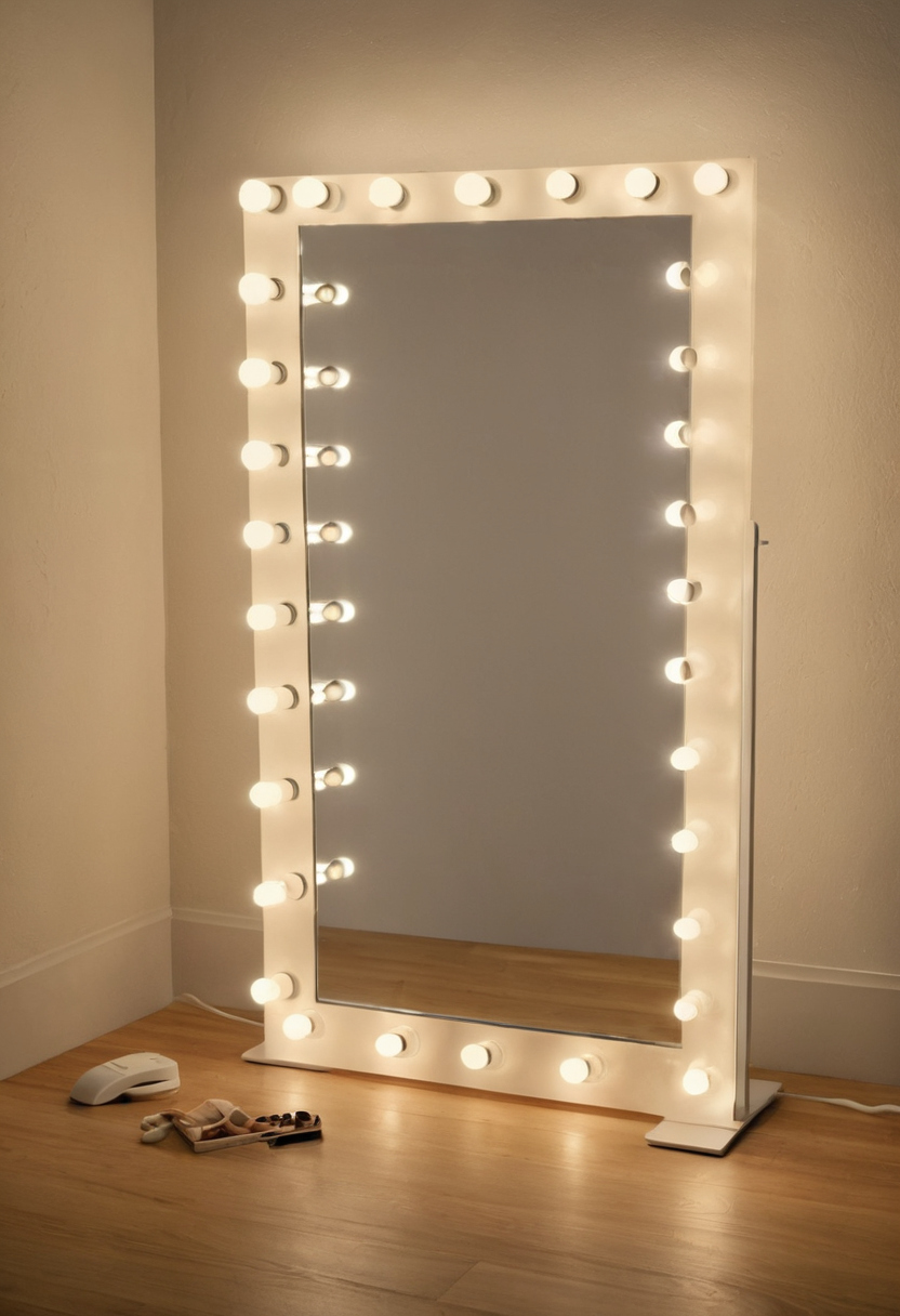 What color temperature and color rendering should floor mirror lights use editorial visual