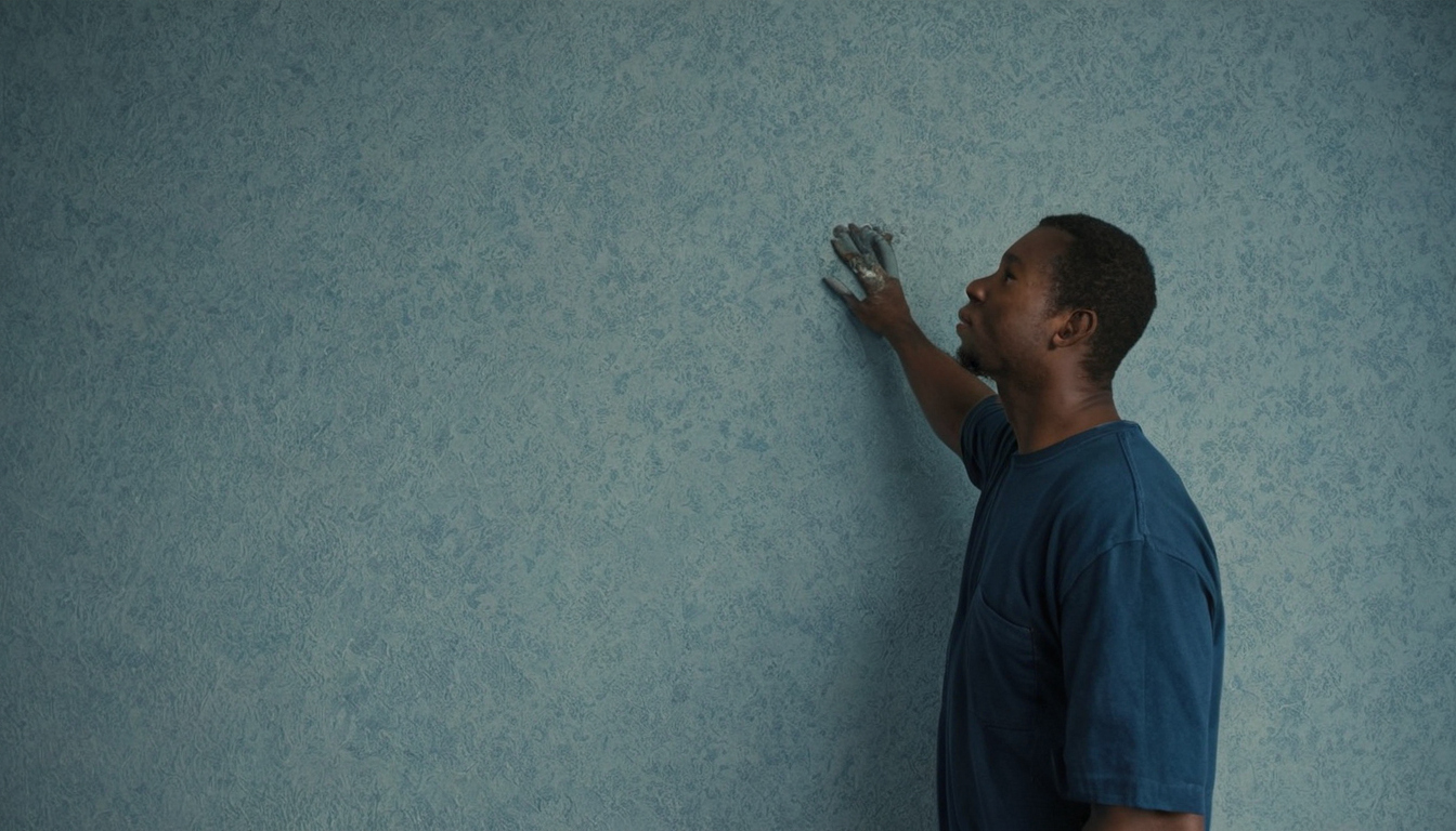 Practical visual for Wall washing is safer than grazing for most grey-blue wallpaper installations